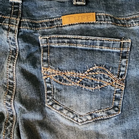 CowGirl Tuff Jeans W 29 L 35 *Like New* "Dark Don't Fence Me In" - Picture 11 of 15